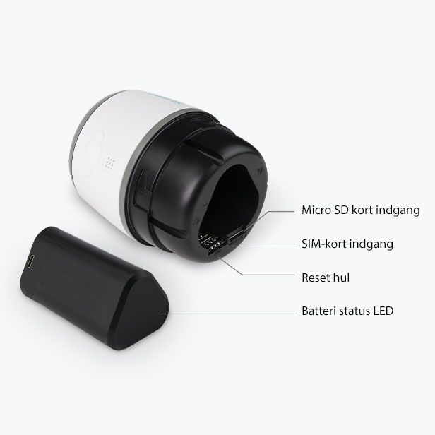 Udendørs 4G kamera til SIM-kort m. batteri Reolink Go Plus