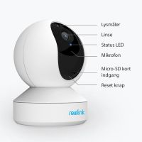 Reolink E1 Wi-Fi indendørs 3MP SuperHD Pan-tilt