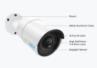 Reolink komplet sæt med NVR harddiskboks og 4 stk. 5MP PoE kameraer