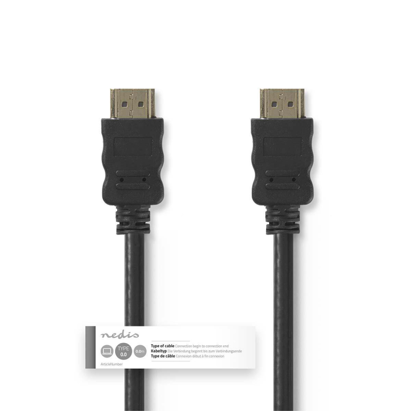 Se High Speed HDMIâ¢-kabel med HDMIâ¢-stik 7,5 m Sort hos Specialkamera.dk