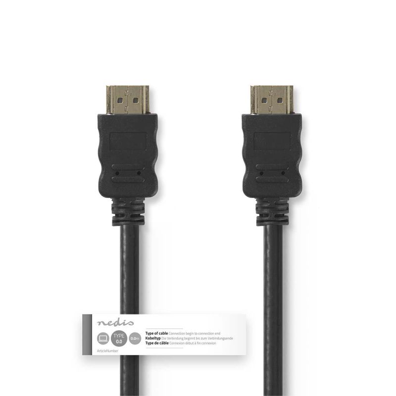 7 5m sort high speed HDMI kabel med guld forbindelser