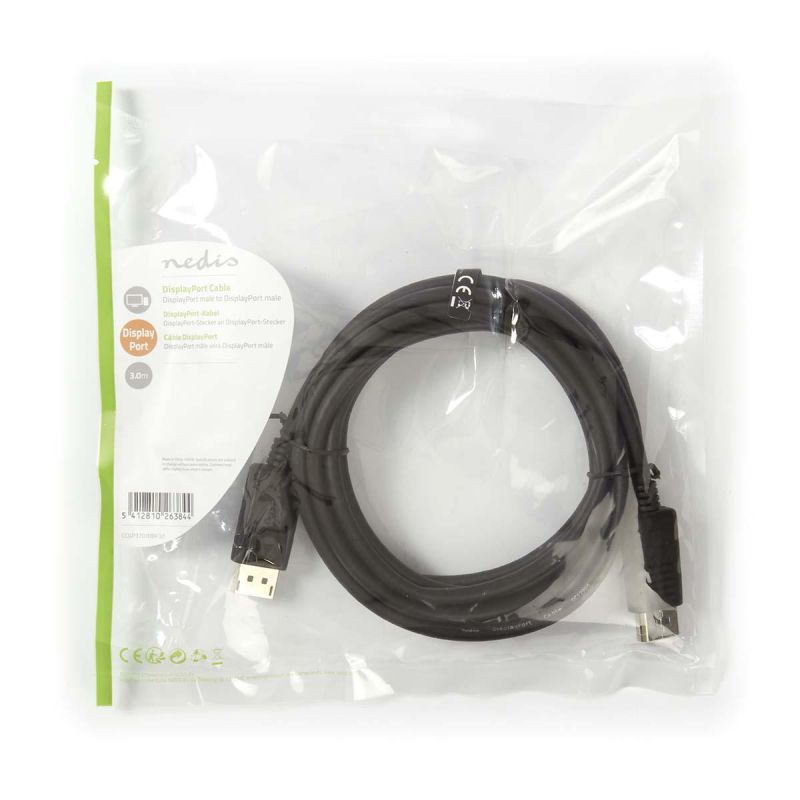 DisplayPort-kabel3,0 m | Sort