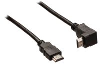 High Speed Hdmi Kabel med HDMI-Stik vinklet 90° 1,00 m Sort