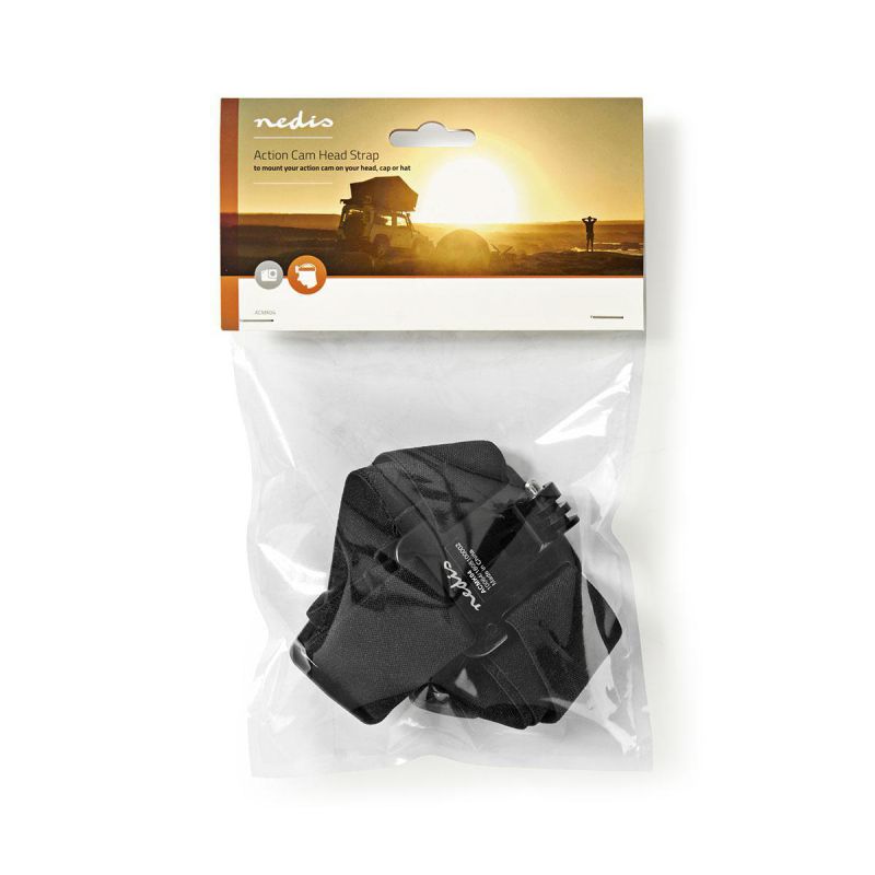 Hovedbånd til placering af actionkamera på hovedet
