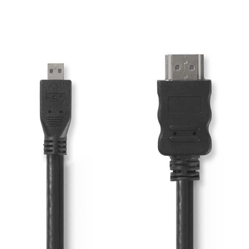 Billede af HDMI-kabel med HDMI-mikrostik og alm. HDMI-stik 1,5 m