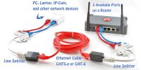 Y-kabel adapter til RJ45 TP, UTP