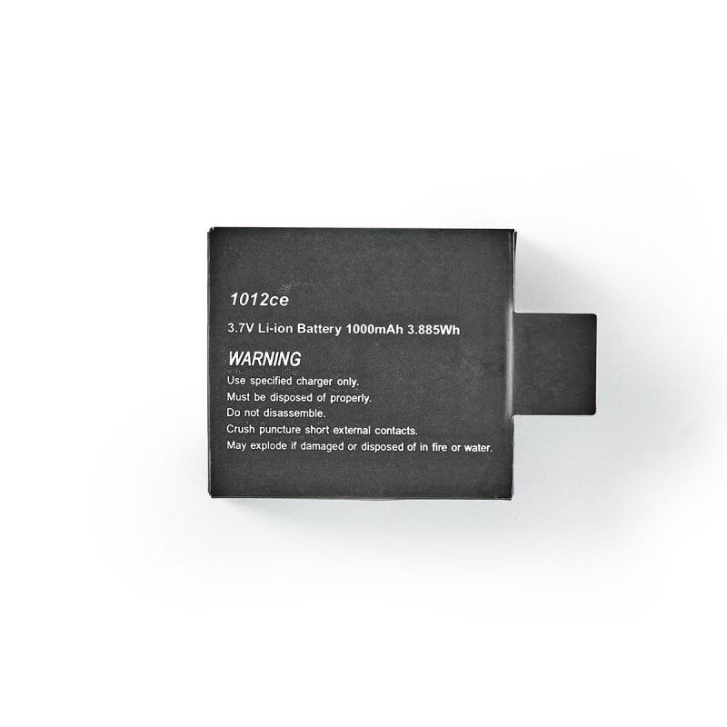 Reservebatteri til action-kamera - 1000 mAh - Max 70 minutter 3,7 V