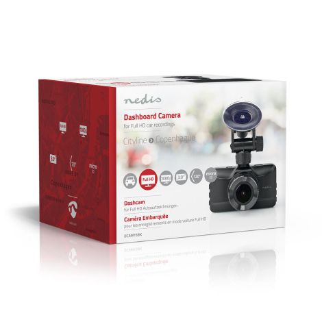 Nedis dashcam Full HD 1080p og 120 graders vidvinkel