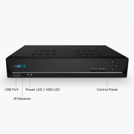 Reolink NVR harddiskoptager til 16 kameraer, inkl. 4 TB hdd