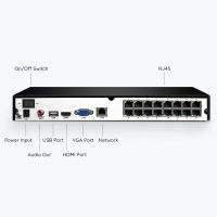 Reolink NVR harddiskoptager til 16 kameraer, inkl. 4 TB hdd