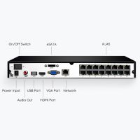 Reolink NVR harddiskoptager til 16 kameraer, inkl. 4 TB hdd