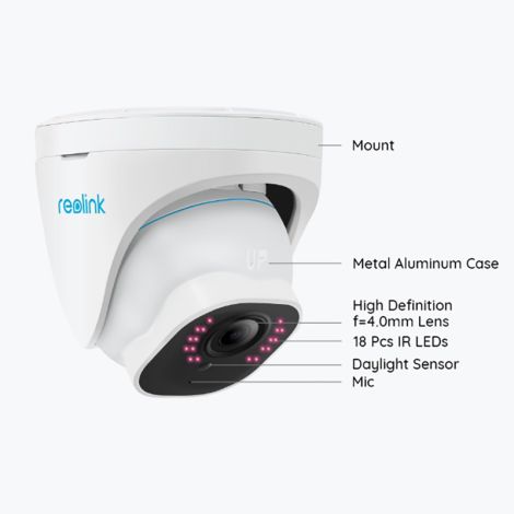 Reolink RLC-520A PoE IP-kamera med genkendelse af personer