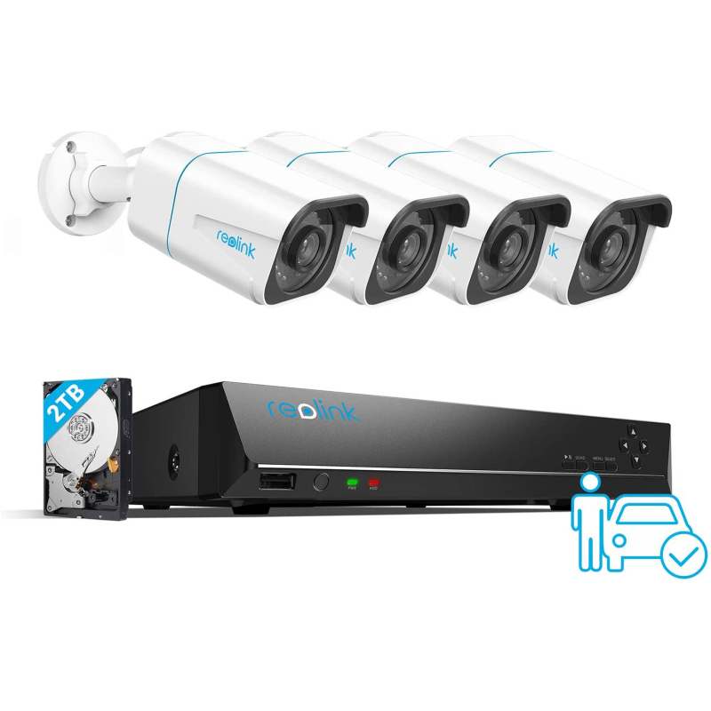 Reolink RLK8-800B4 komplet sæt med 4 stk. 4K kameraer