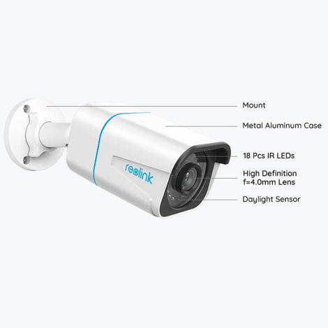 Reolink RLK8-800B4 komplet sæt med 4 stk. 4K kameraer