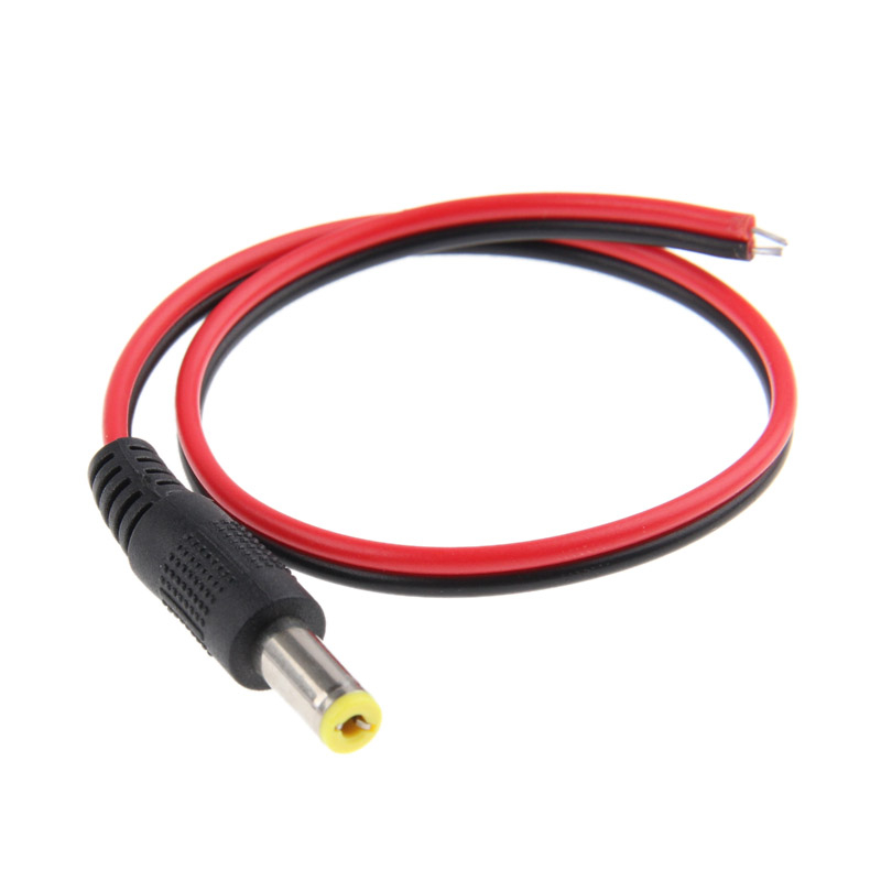 Se Kabel med DC hunstik - DC5521 til 6 volt / 9 volt / 12 volt hos Specialkamera.dk