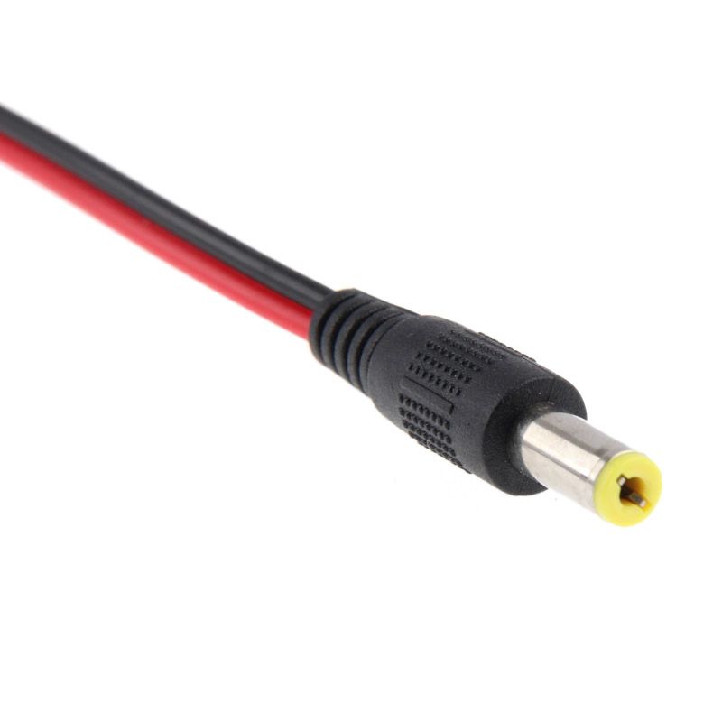 Kabel med DC hunstik - DC5521 til 6 volt / 9 volt / 12 volt