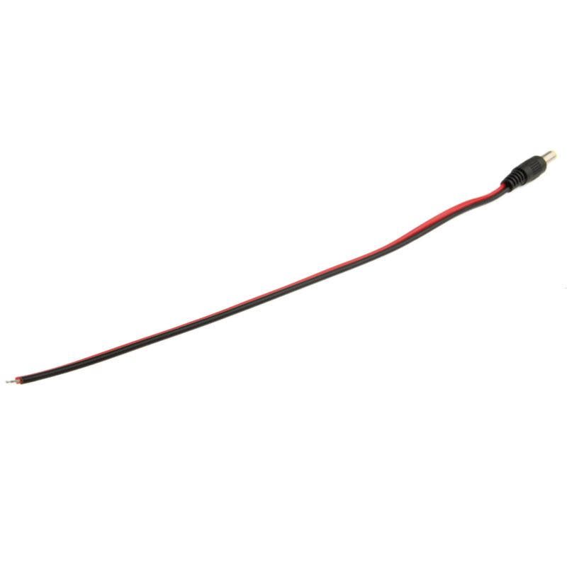 Kabel med DC hunstik - DC5521 til 6 volt / 9 volt / 12 volt