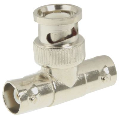 BNC t-stykke adpater 1 BNC han og 2 BNC hun