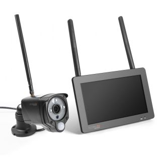 Trådløst overvågningssæt med touchskærm og 1 udendørs kamera