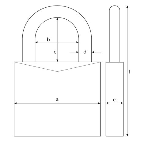 ABUS Hængelås messing 60/20 KD