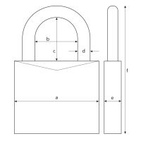 ABUS Hængelås messing 60/30 KD