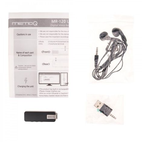 Mini lydoptager med lydaktivering og indbygget afspiller