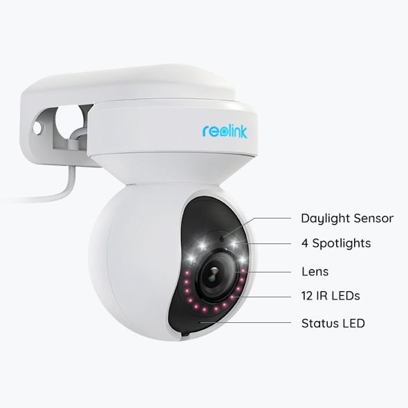 Reolink E1 Outdoor Wi-Fi PTZ kamera med auto follow