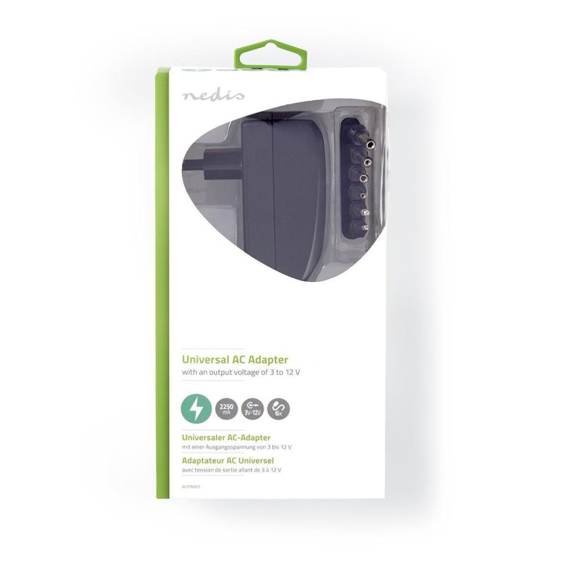Universal strømforsyning til bl.a. vildtkameraer 27 watt 3-12 volt