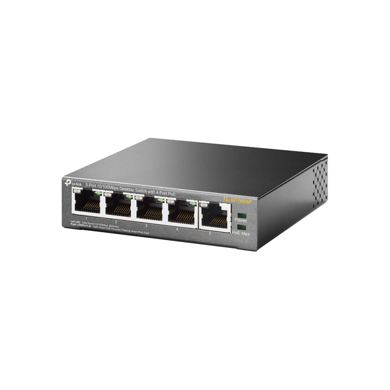 Billede af 5-Ports netværks-switch med 4 x PoE porte, 100 Mbps TP-Link TL-SF1005P