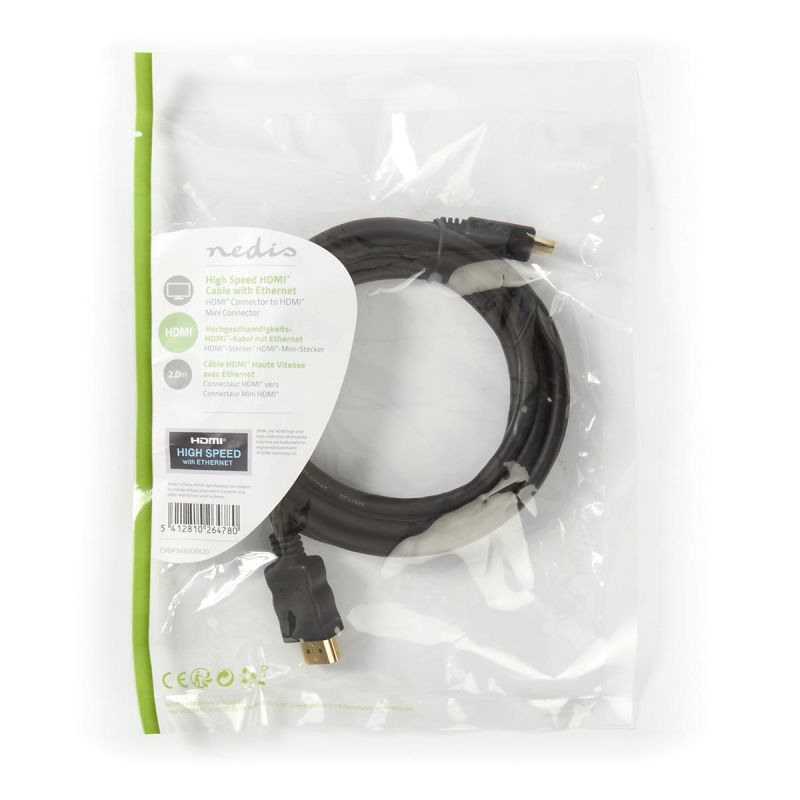 High Speed ​​HDMI ™ kabel med HDMI mini og HDMI standard stik