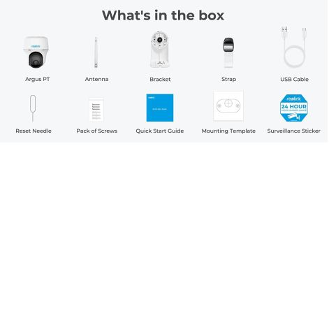 Reolink Argus PT 5MP batteridrevet WiFi kamera med Pan-tilt