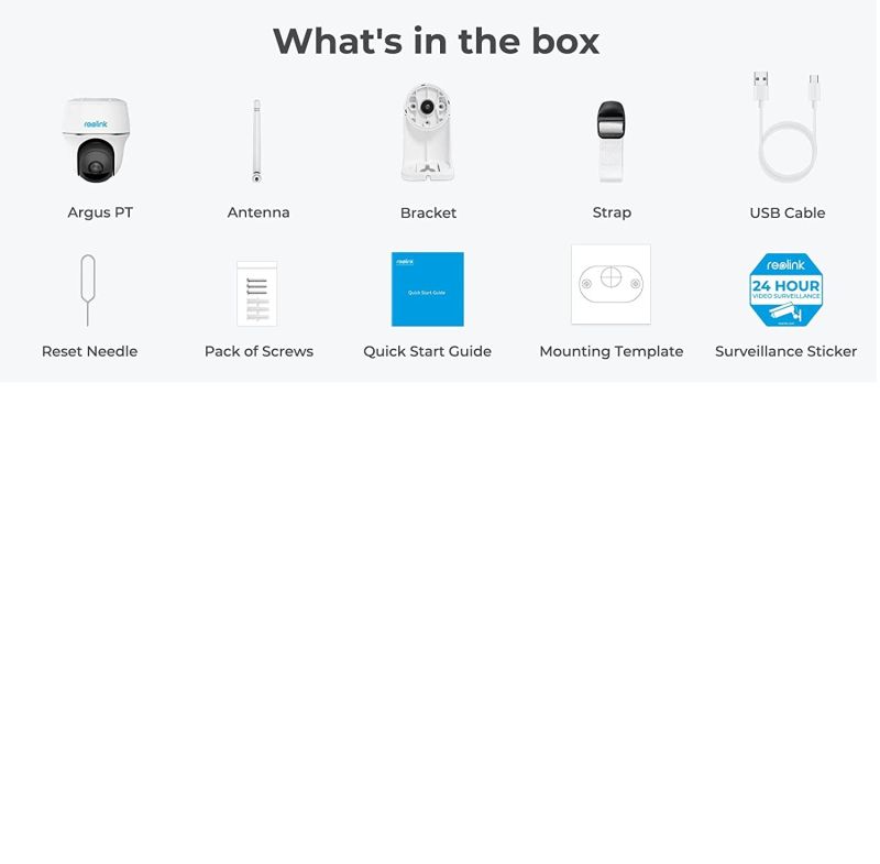 Reolink Argus PT 5MP batteridrevet WiFi kamera med Pan-tilt