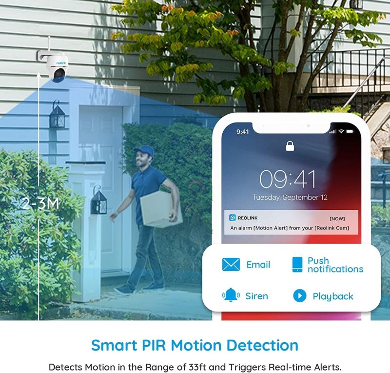 Reolink Argus PT 5MP batteridrevet WiFi kamera med Pan-tilt