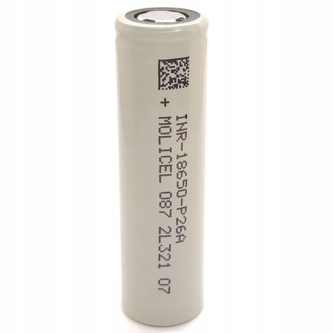 Molicel INR18650-P26A Li-ion batteri 3,6V 2600 mAh 35A
