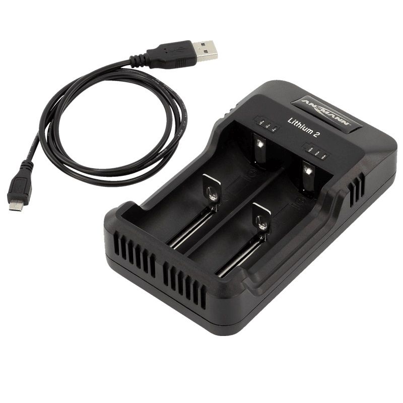 Ansmann Lithium 2 oplader til 18650 Li-ion batterier