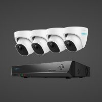 Reolink komplet sæt med NVR HDD-boks og 4 stk. 5MP PoE dome-kameraer