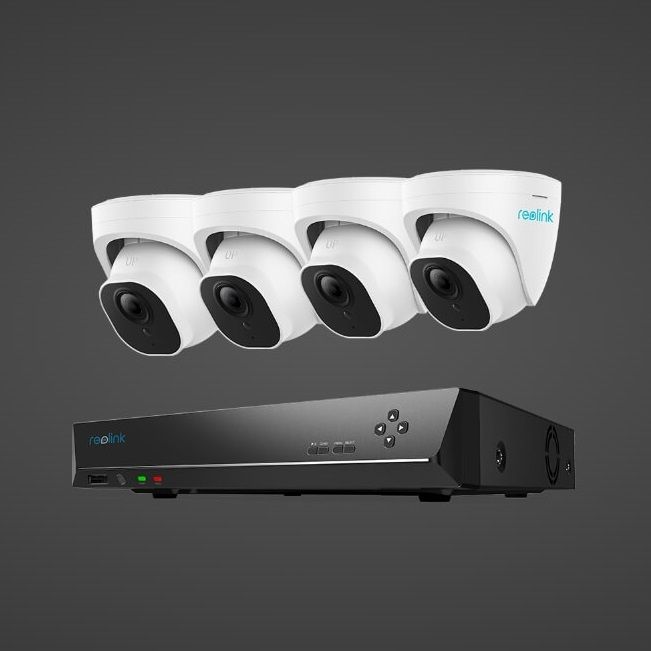 Reolink RLK8-800D4 komplet sæt med 4 stk. 4K dome kameraer