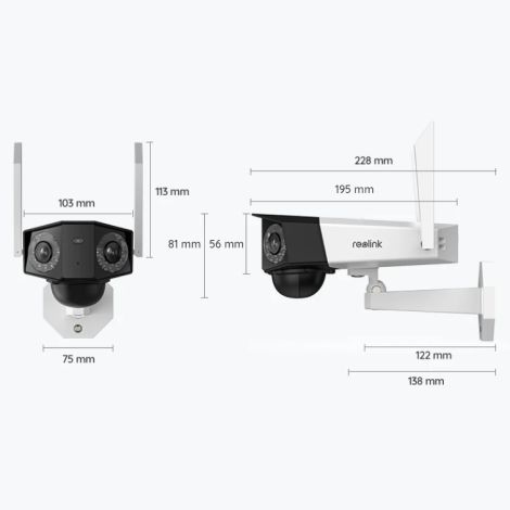 Reolink Duo 2 LTE 4G udendørskamera med dobbeltlinse