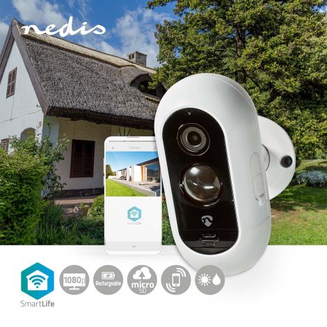 Nedis SmartLife Wi-Fi udendørskamera med batteridrift