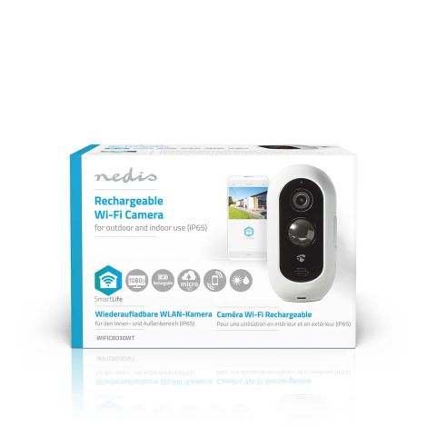 Nedis SmartLife Wi-Fi udendørskamera med batteridrift