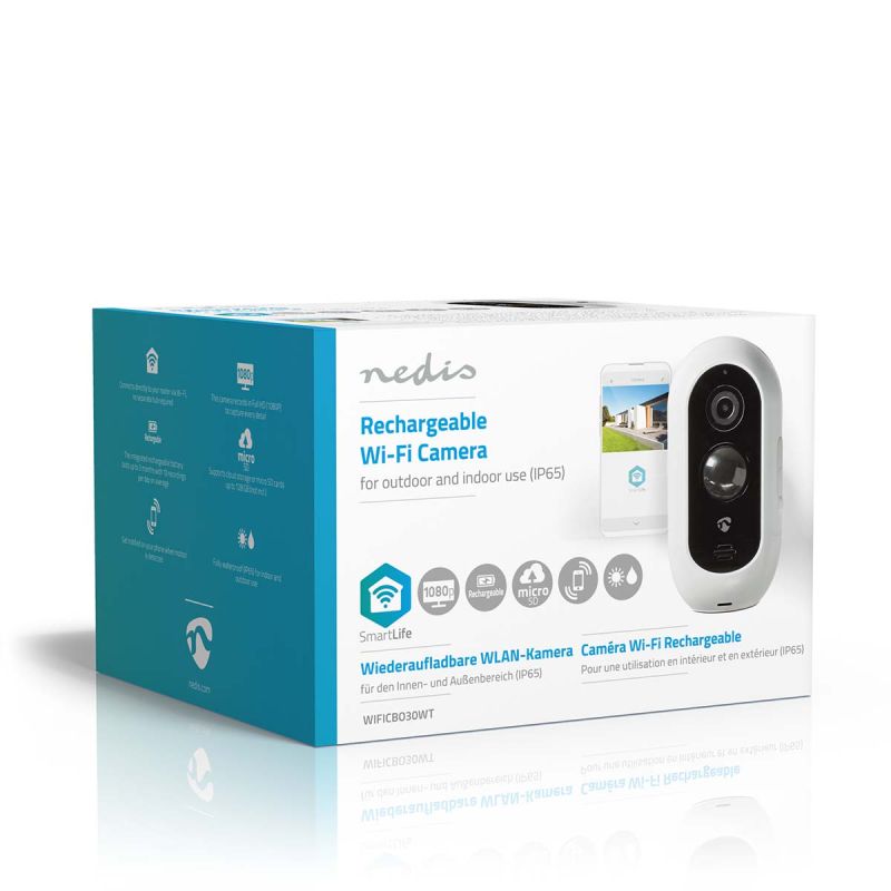 Nedis SmartLife Wi-Fi udendørskamera med batteridrift