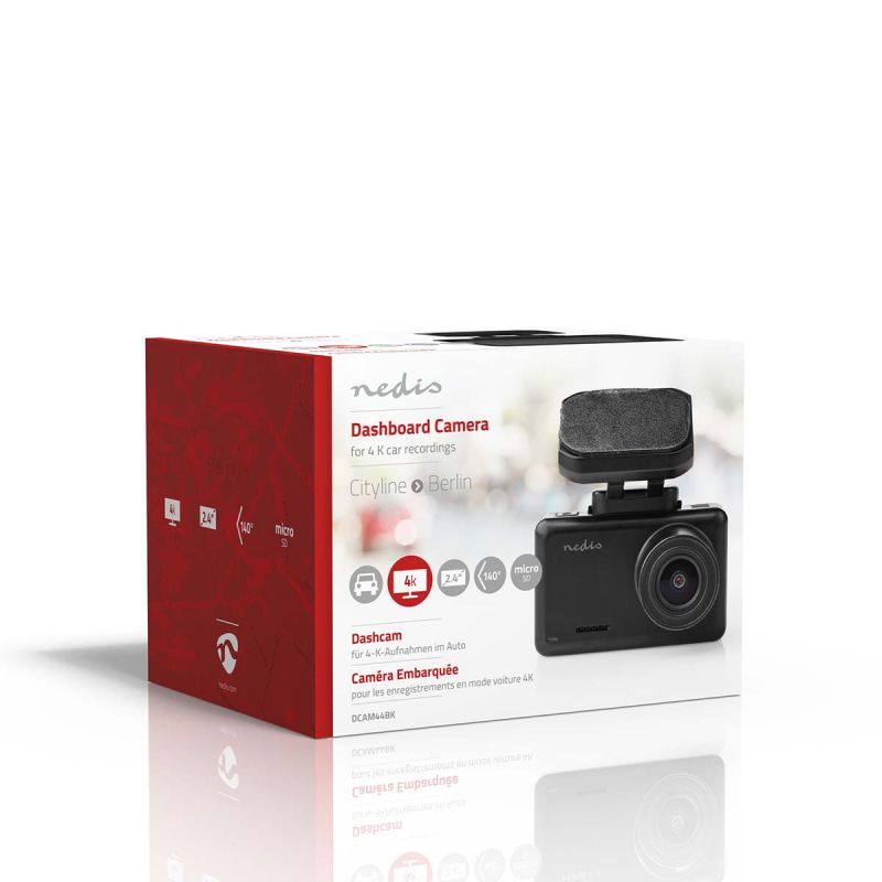 Nedis DCAM44BK bilkamera med 4K opløsning og 140 gr. vidvinkel