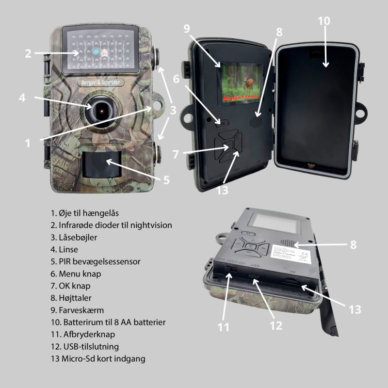 B&S DH1 basis vildtkamera 16 MP og Full HD