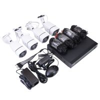 Komplet sæt til videoovervågning med 4 kameraer og 1 TB harddisk