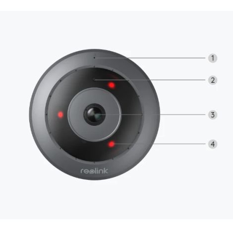 Reolink indendørs 360° fiskeøjekamera 6 MP PoE