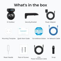 Reolink E1 Outdoor Wi-Fi PTZ kamera med auto follow Sort