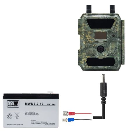 PNI strømkabel til vildtkamera 4,0 x 1,7 mm 6 volt / 12 volt