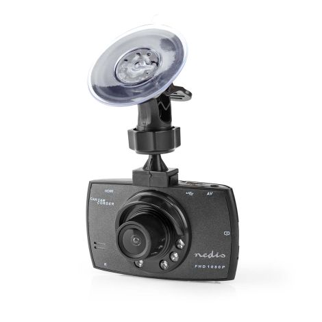 Dash cam med sugekopholder Nedis DCAM11BK