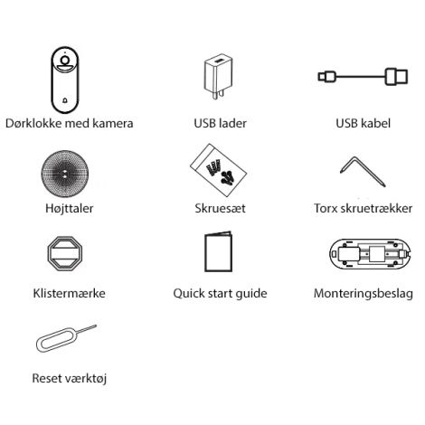 Trådløs video-dørklokke til app - Laxihub BellCam