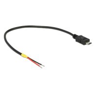 Micro USB strømledning med plus og minus ledere